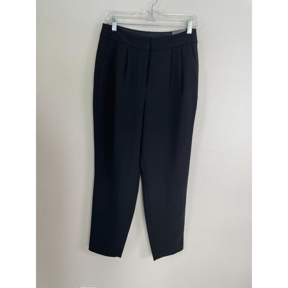 NEW Express Womens 8R Black Pleated Ankle Super High Rise Pants Career Office‎